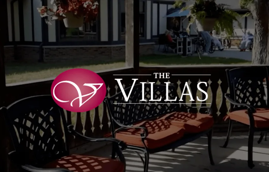 The Villas senior care brand and outdoor patio